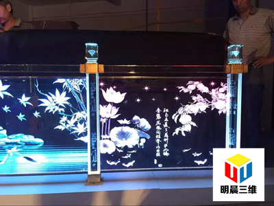 激光雕刻玻璃原理 內雕發光玻璃-明晨三維科技