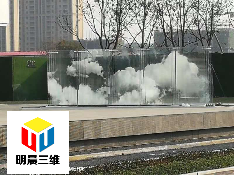 園林景觀配上激光內(nèi)雕發(fā)光玻璃