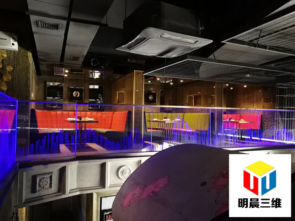 主題餐廳使用激光內雕玻璃